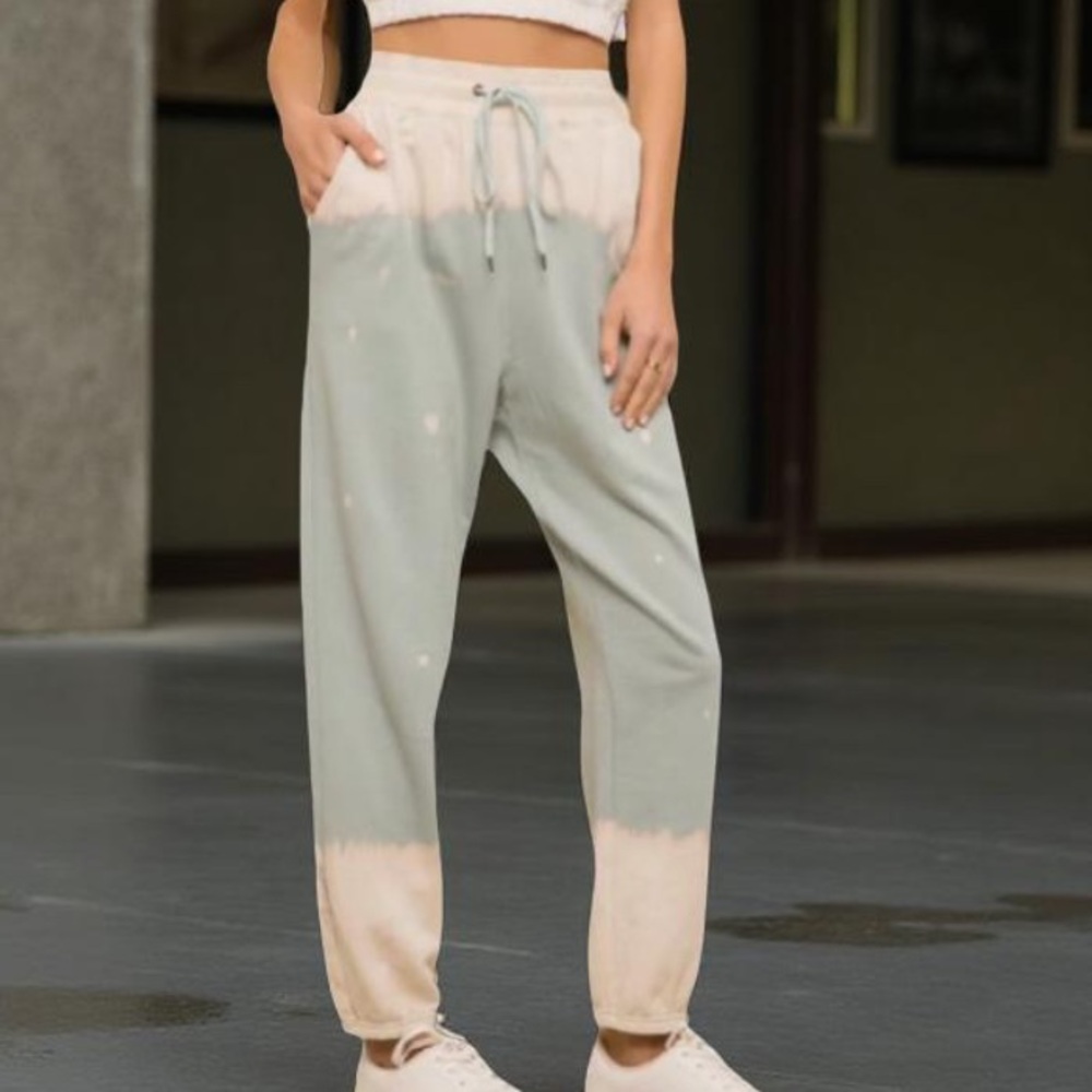 Sweatpants Tye-dye sweatpants Hem & Thread French Terry Sage Large Boutique